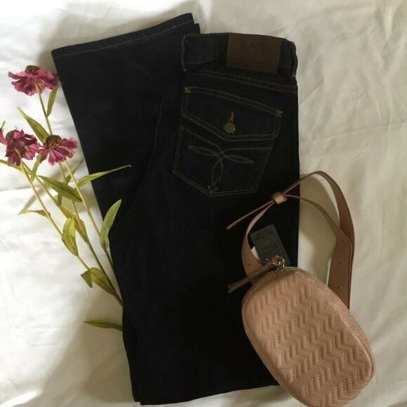 LRL Lauren Button Flap Pocket Dark Bootcut 2 - Picture 7 of 7